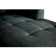 WOHNLANDSCHAFT Grau Chenille  - Schwarz/Grau, KONVENTIONELL, Textil/Metall (188/340/160cm) - Xora
