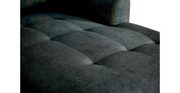 WOHNLANDSCHAFT Grau Chenille  - Schwarz/Grau, KONVENTIONELL, Textil/Metall (188/340/160cm) - Xora