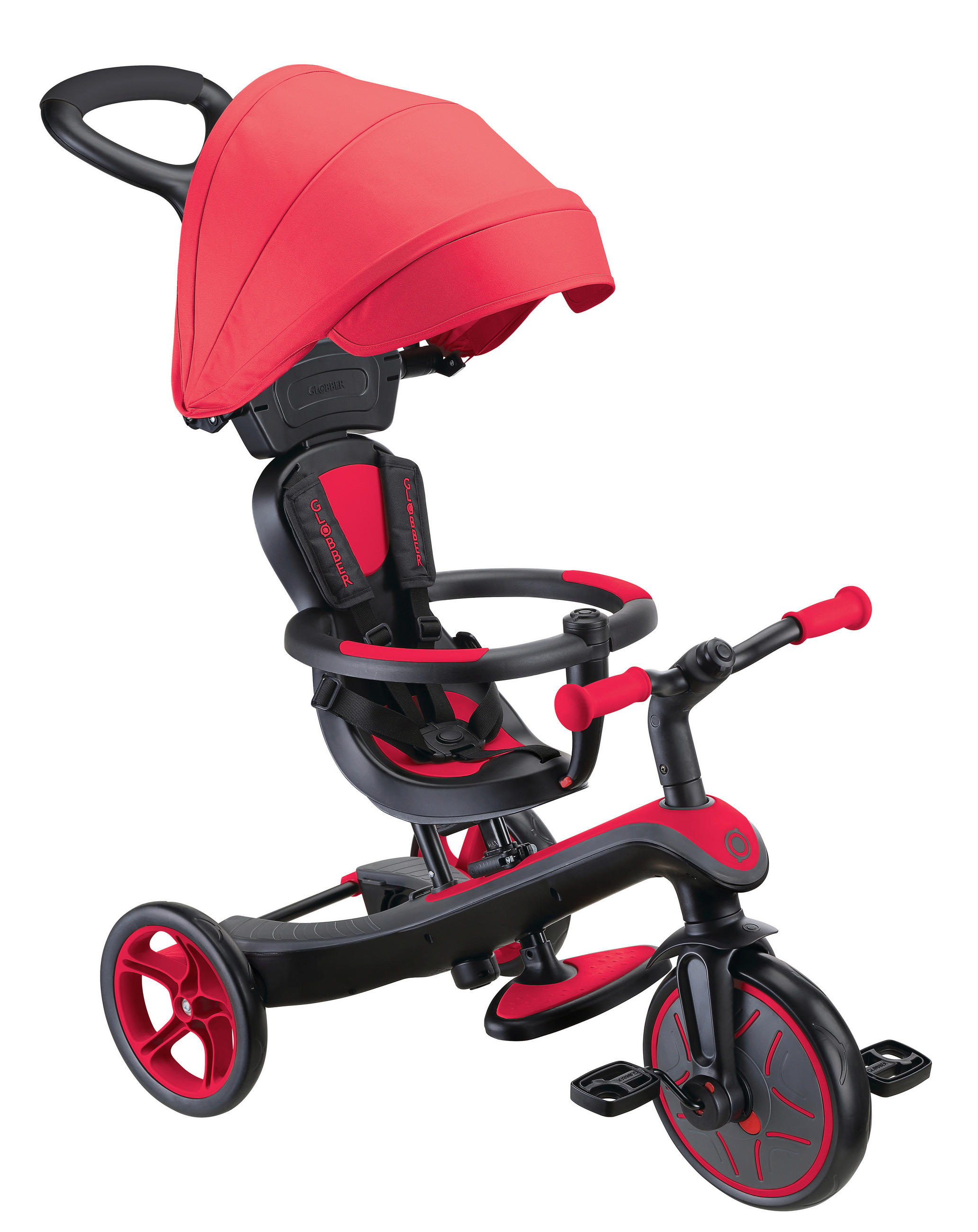 DREIRAD EXPLORER TRIKE 4in1  - Rot, Basics, Kunststoff (95/47/97.5cm) - GLOBBER