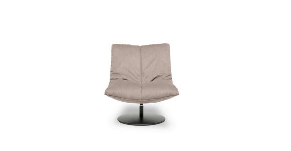 SESSEL in Flachgewebe Taupe  - Taupe/Schwarz, MODERN, Textil/Metall (86/92/99cm) - Belluti