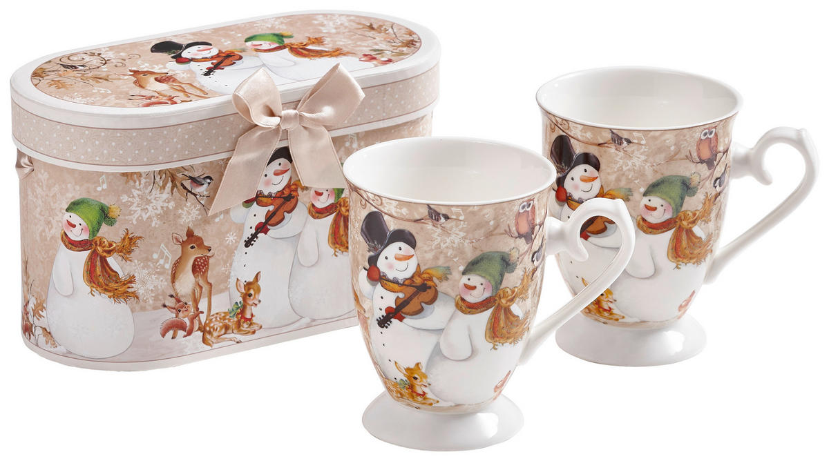 KAFFEEBECHER  320 ml   - Multicolor, LIFESTYLE, Keramik (320ml) - X-Mas