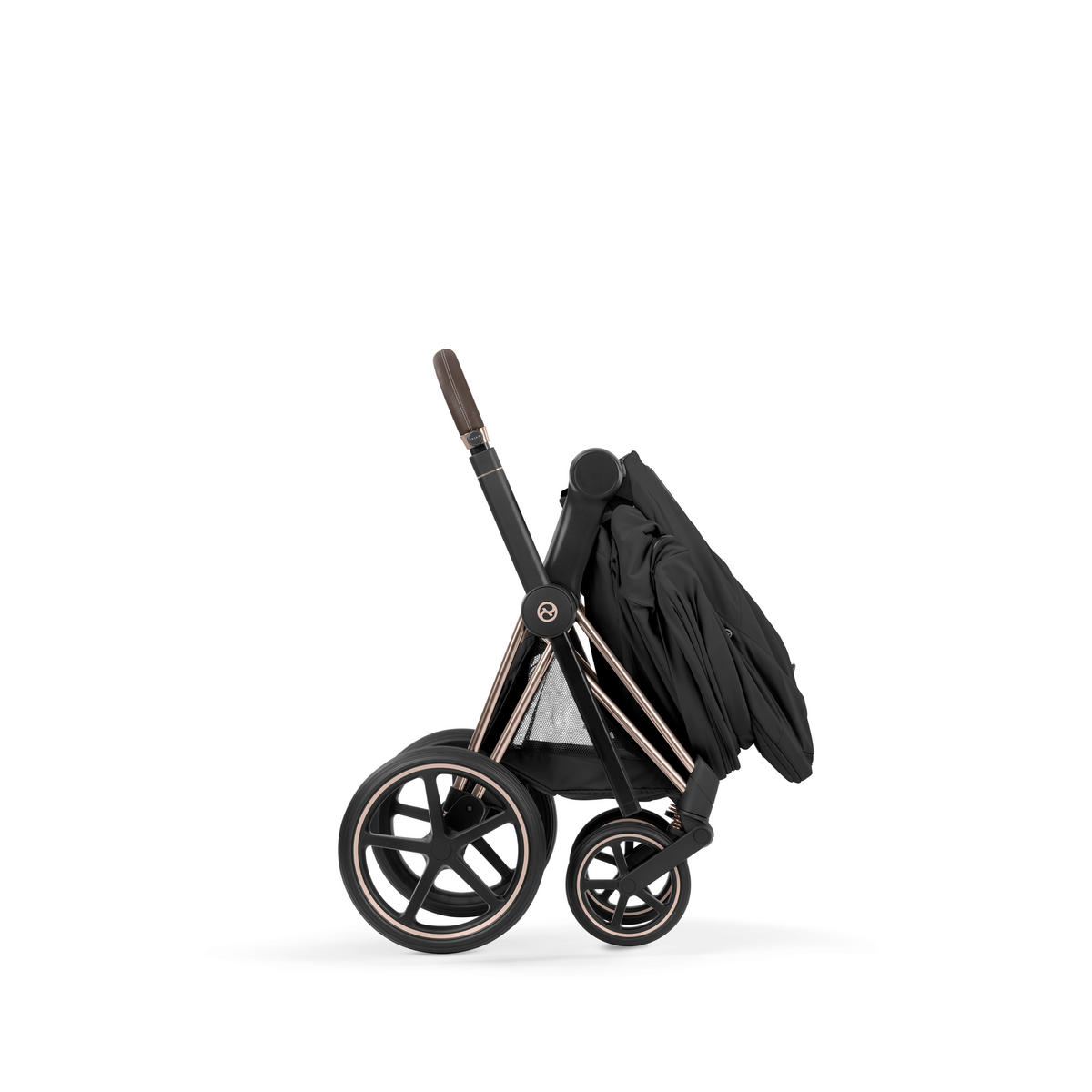 KOMBIKINDERWAGEN  PRIAM Comfort Rosegold  Sepia Black  - Roségold/Schwarz, Basics, Kunststoff/Textil (83-92/60/99-109cm) - cybex PLATINUM