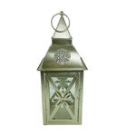 LATERNE - Silberfarben, Natur, Glas/Metall (14/32/14cm) - Ambia Home