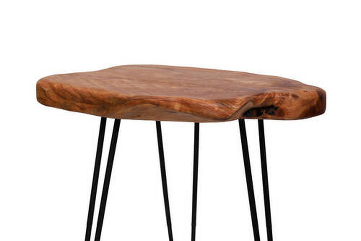 ODKLÁDACÍ STOLEK, cedr, přírodní barvy - přírodní barvy, Natur, kov/dřevo (40/45/52cm)
