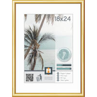RÁM NA OBRAZY, 1 foto 18 cm x 24 cm - zlatá, Basics, plast/sklo (25,2/19cm)