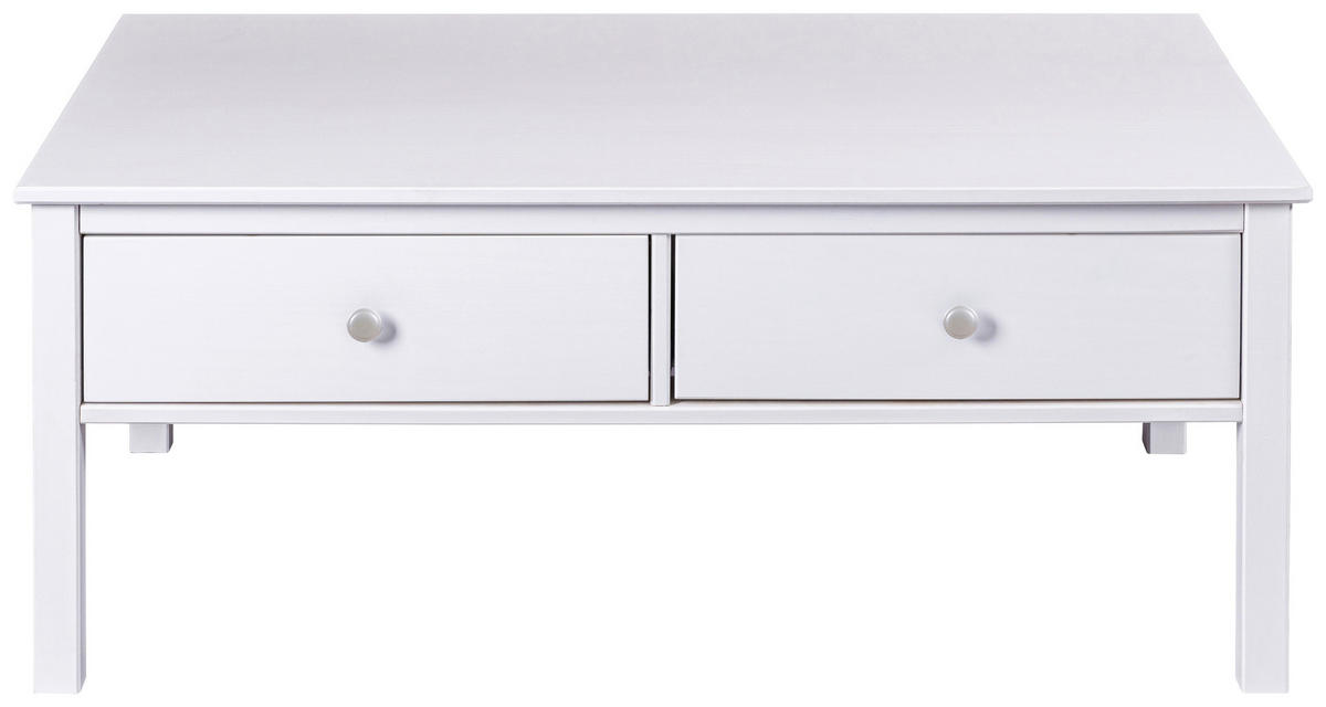 KLUBSKA MIZA, bela  - srebrne barve/bela, Design, kovina/les (110/70/47cm) - Livetastic