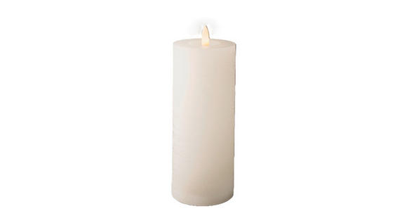 LED-KERZE 7/19 cm - Weiß, Basics, Kunststoff/Paraffin (7/19cm) - Ambia Home