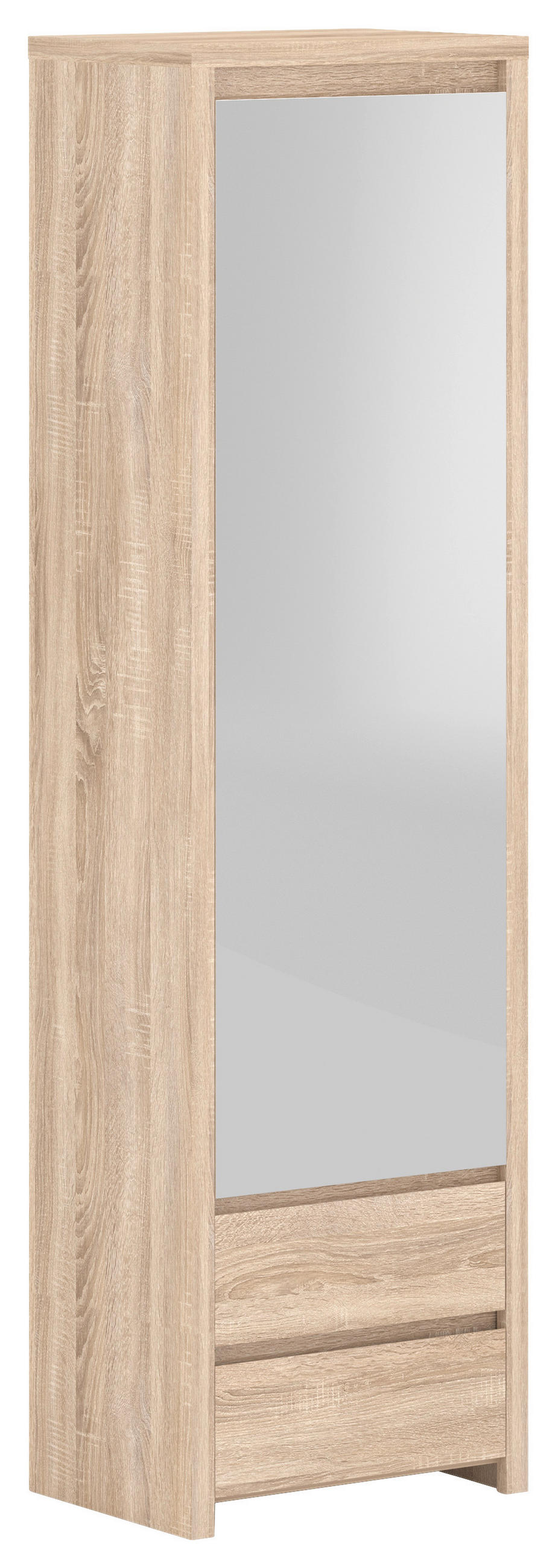 GARDEROBENSCHRANK  in 56/201/41 cm  - Sonoma Eiche, Design, Glas/Holzwerkstoff (56/201/41cm) - MID.YOU