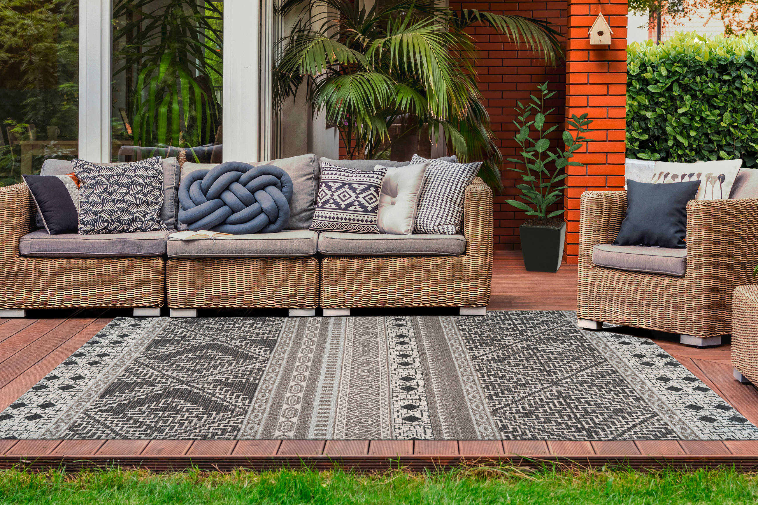 OUTDOORTEPPICH 200/290 cm Yoga Creme, Taupe  - Taupe/Creme, Trend, Kunststoff/Textil (200/290cm) - Kayoom