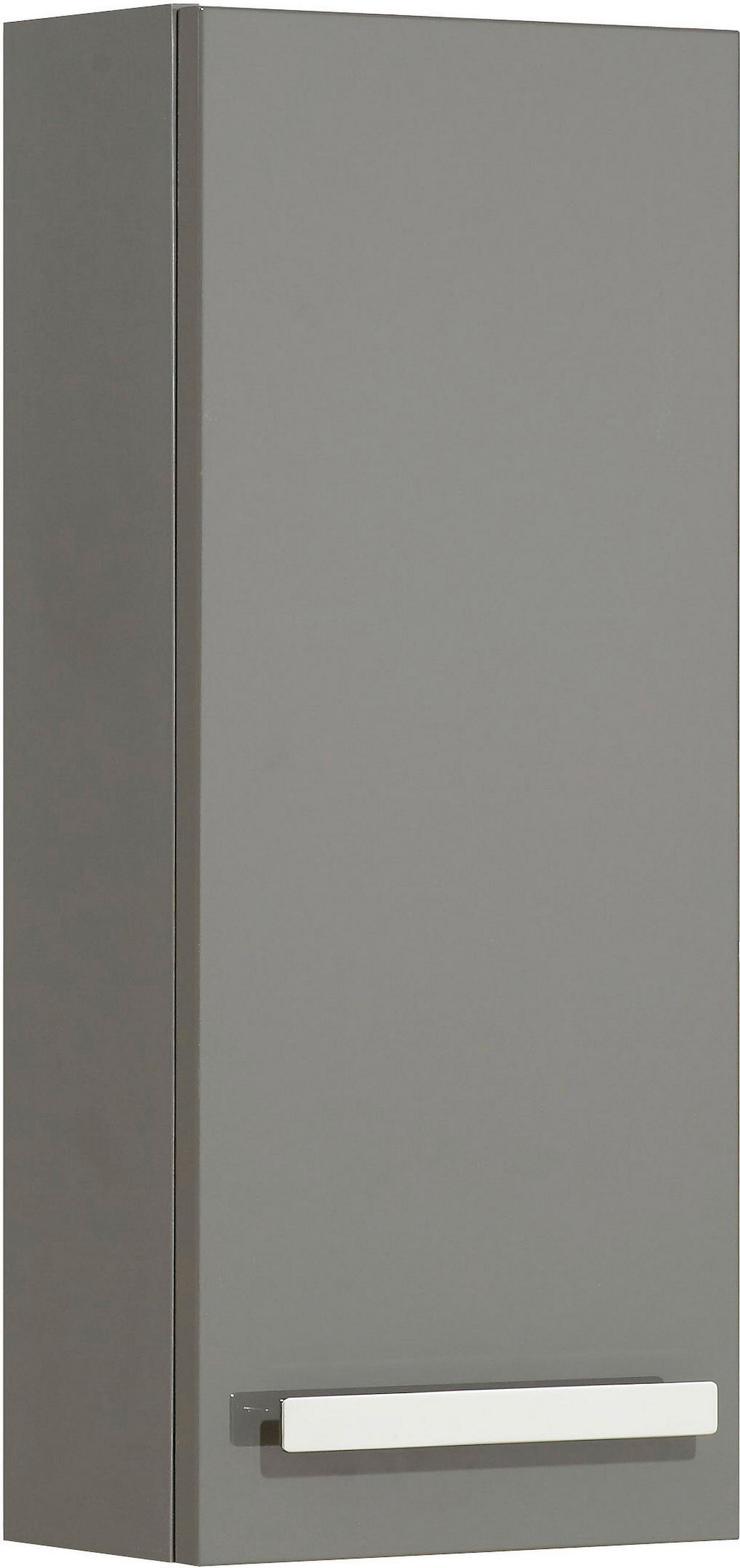 HÄNGESCHRANK 30/70/17 cm  - Chromfarben/Grau Hochglanz, KONVENTIONELL, Glas/Holzwerkstoff (30/70/17cm) - Sadena