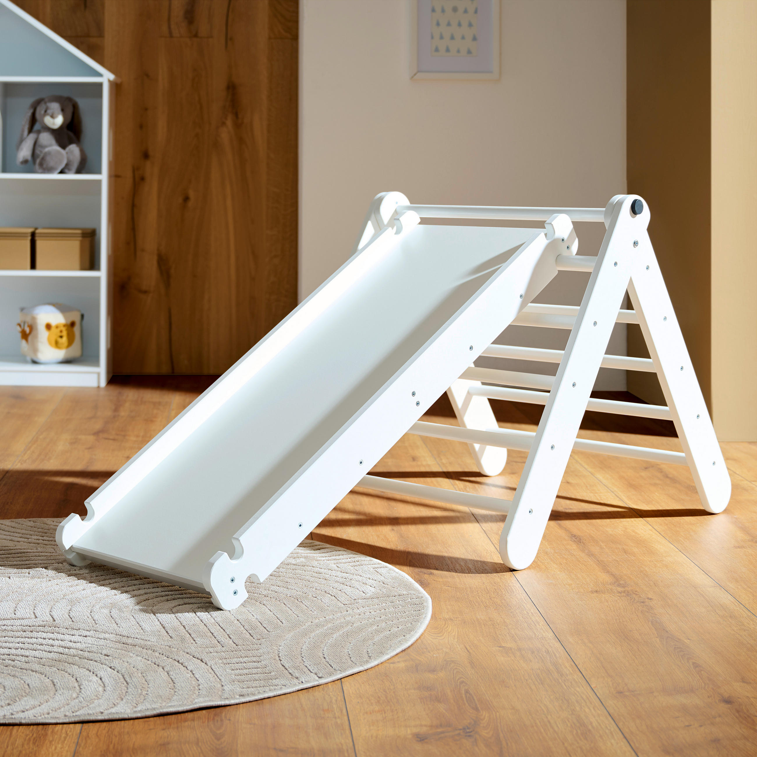 KLETTERDREIECK  - Weiß, Trend, Holz (63/74/65cm) - Jimmylee