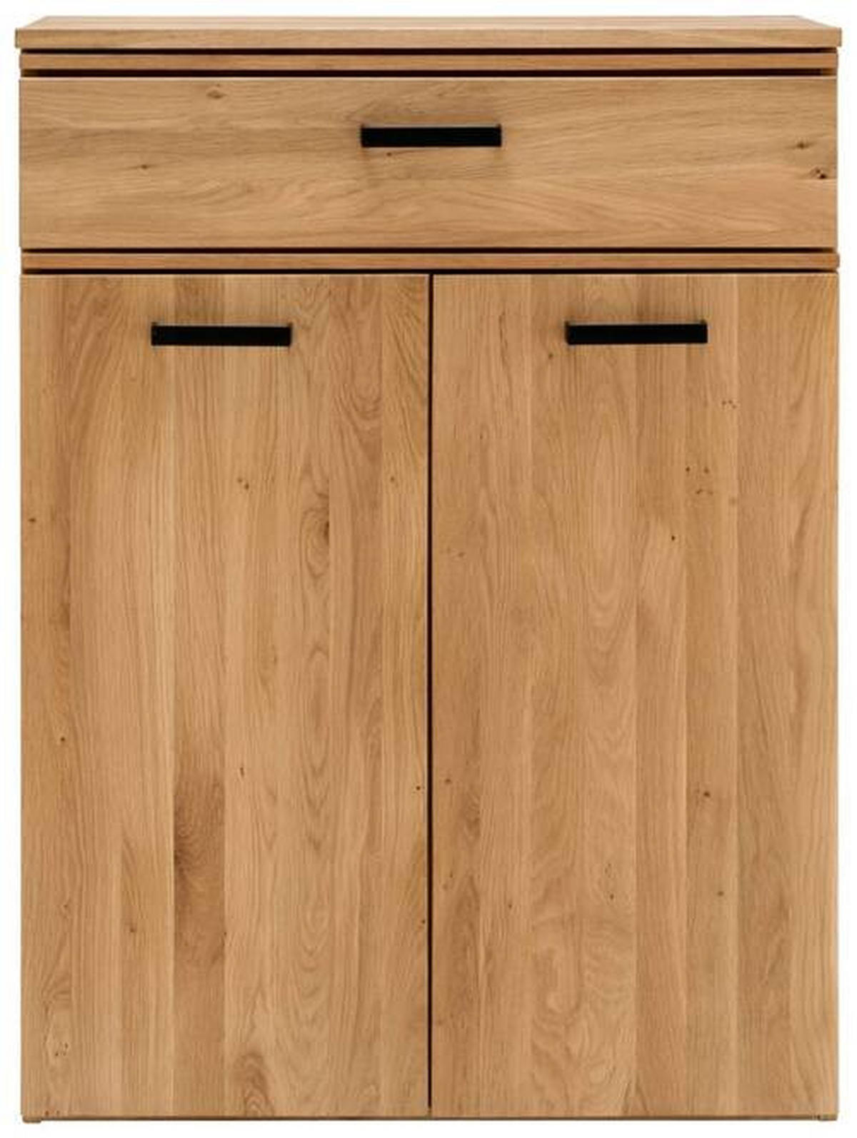 KOMMODE  in 80/89/39 cm  - Eichefarben/Schwarz, MODERN, Holz/Metall (80/89/39cm)