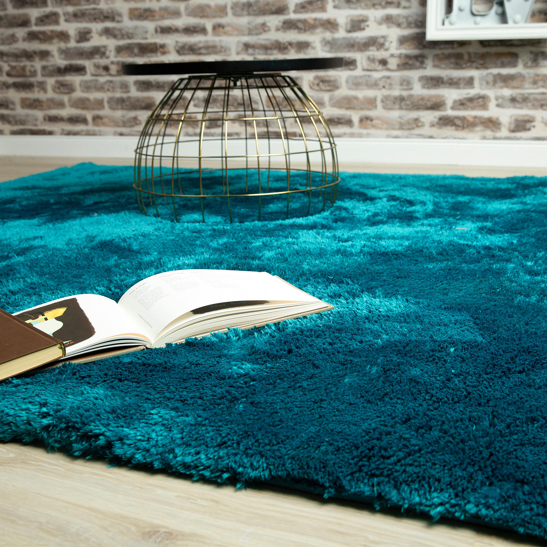 HOCHFLORTEPPICH 80/150 cm My Curacao Petrol  - Petrol, KONVENTIONELL, Textil (80/150cm) - Obsession