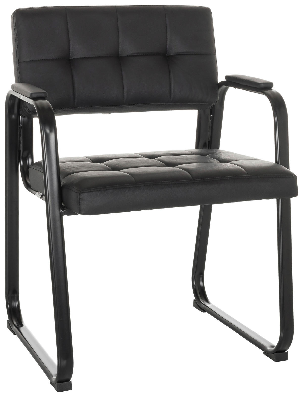 KONFERENČNI STOL tekstil črna  - črna, Basics, kovina/tekstil (58/79/55cm) - MID.YOU