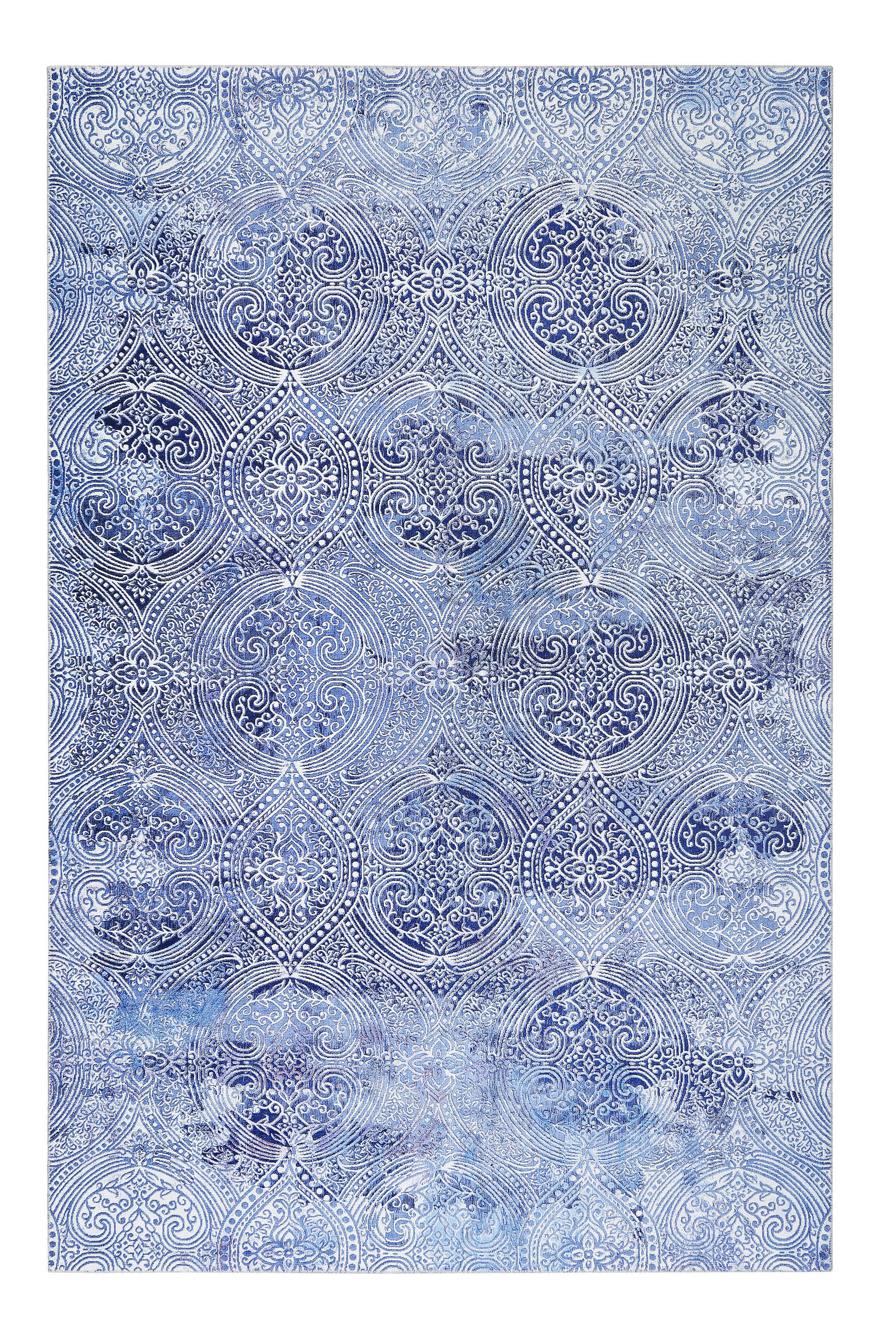 Wecon Home Webteppich Grace Blau, Silber 130x190 cm