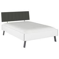 BETT 140/200 cm  in Weiß  - Weiß/Grau, Design, Textil/Metall (140/200cm) - Carryhome