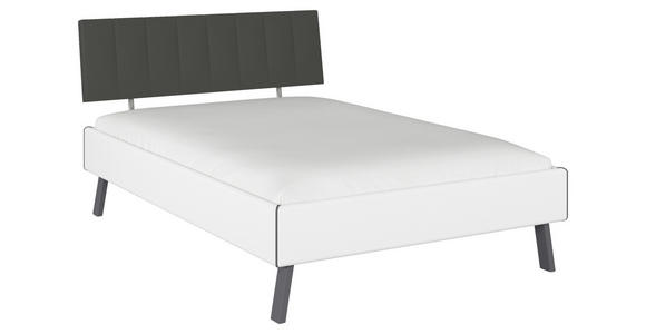 BETT 140/200 cm  in Weiß  - Weiß/Grau, Design, Holzwerkstoff/Textil (140/200cm) - Carryhome