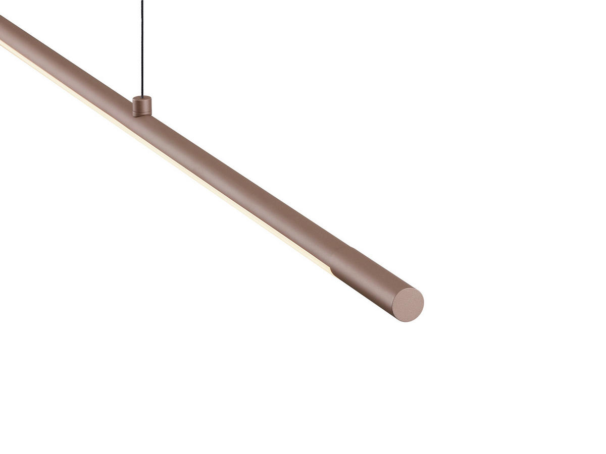 LED-HÄNGELEUCHTE Leda 133/4/20-210 cm  - Cappuccino, Design, Kunststoff/Metall (133/4/20-210cm) - Helestra