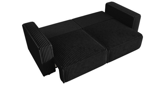 SCHLAFSOFA Cord Anthrazit  inkl. Zierkissen, Bettkasten, Schlaffunktion  - Anthrazit/Schwarz, MODERN, Kunststoff/Textil (250/68/104cm) - Xora
