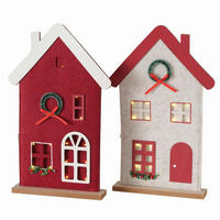 DEKOHAUS - Beige/Dunkelrot, Basics, Holz/Kunststoff (28/6/51cm)