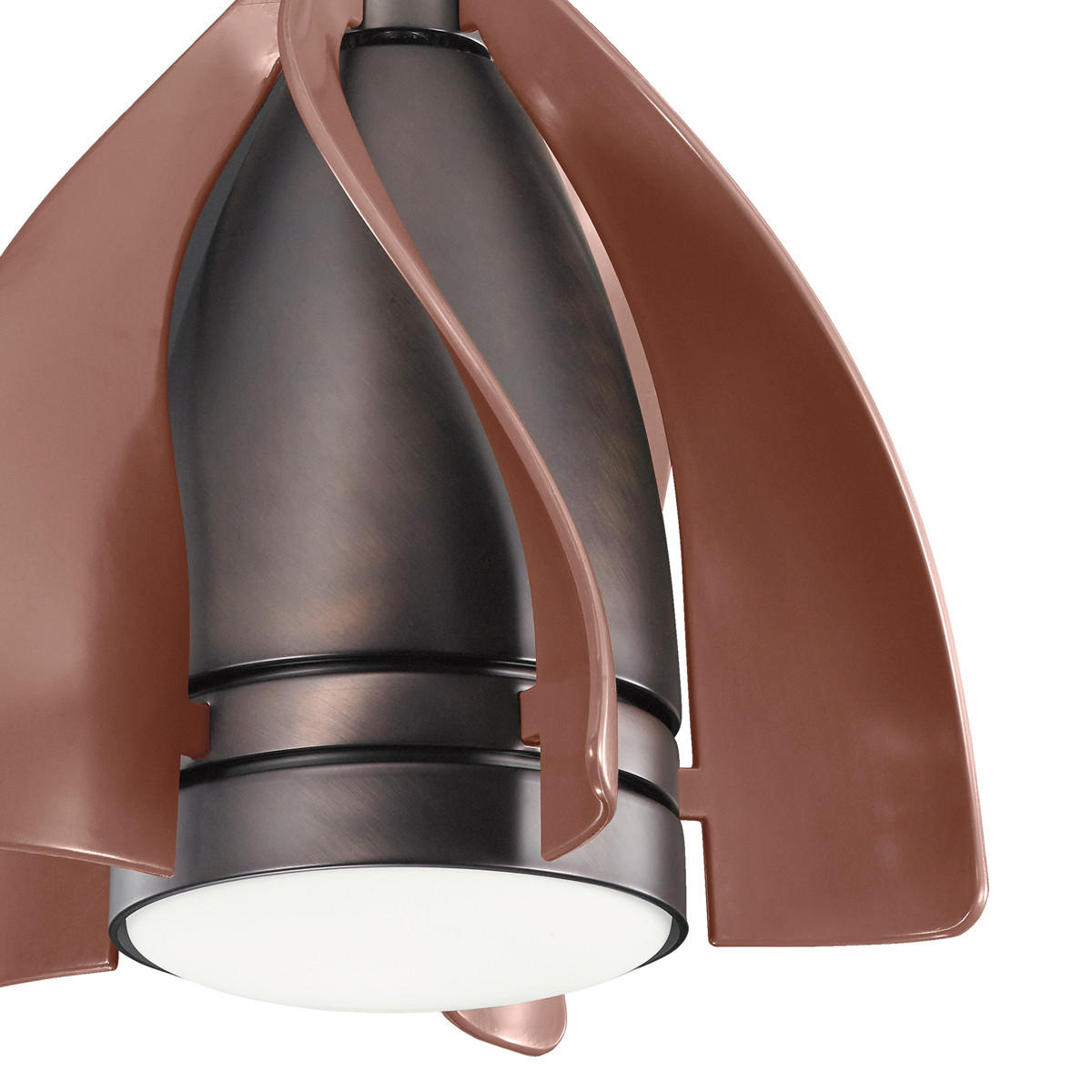 STROPNI VENTILATOR  Elstead Terna /1116 lm/3000 K// - temno rjava/barve brona, Design, kovina/umetna masa (38/50cm)