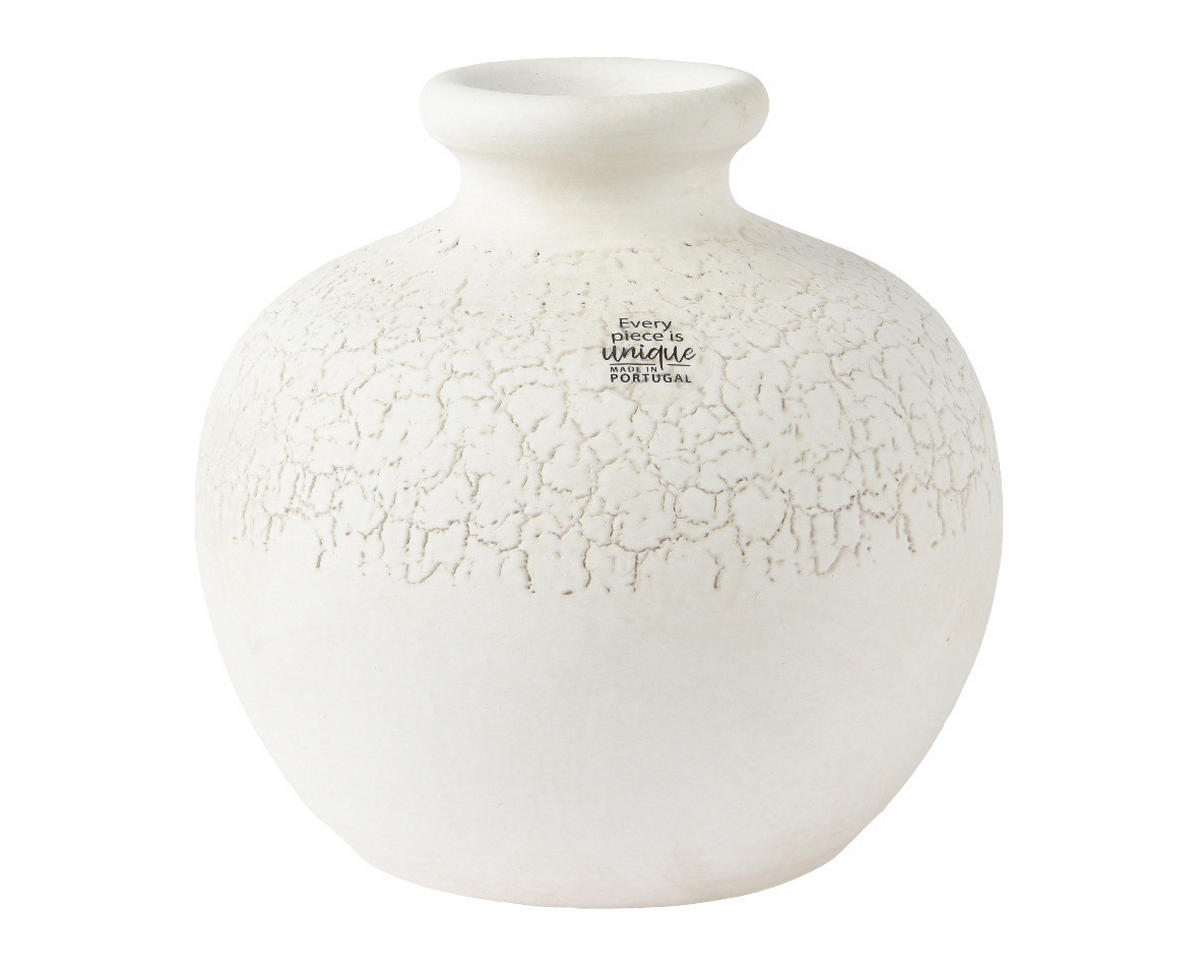 VASE  - Weiss, Basics, Keramik (19cm) - Ambia Home
