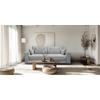3-SITZER-SOFA MEGA Cord Grau  - Schwarz/Grau, Design, Textil (252/94/126cm) - MID.YOU