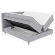 BOXSPRINGBETT 180/200 cm  in Hellgrau  - Hellgrau/Schwarz, KONVENTIONELL, Textil/Metall (180/200cm) - Carryhome