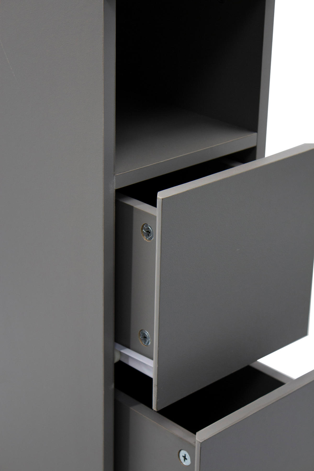NACHTSCHRANK 19,6/60/34 cm, Grau, Eiche Artisan,  - Eiche Artisan/Grau, Basics, Holzwerkstoff (19,6/60/34cm) - Boxxx