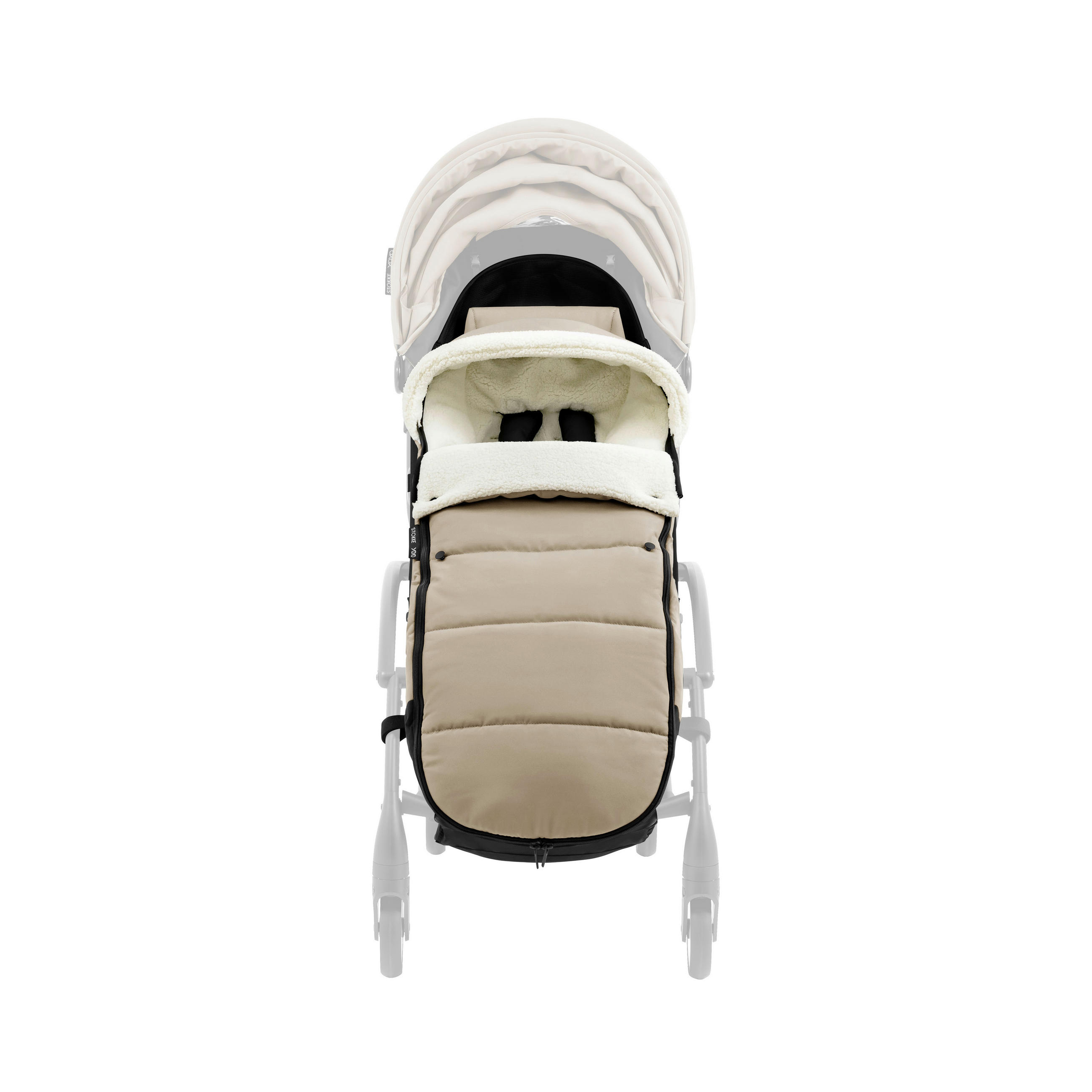 BUGGY-FUSSSACK  - Taupe, Basics, Textil (89/18,5/5cm) - Stokke