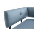 ECKBANK 150/190 cm  in Hellblau  - Schwarz/Hellblau, MODERN, Textil/Metall (150/190cm) - Cantus