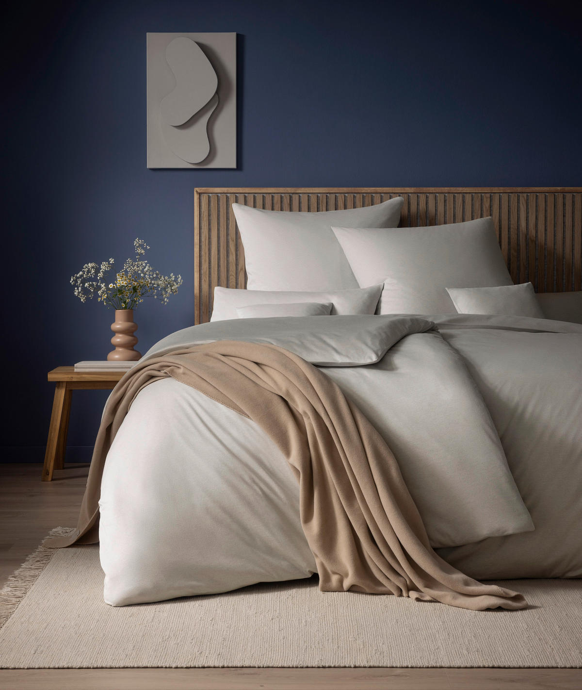 BETTWÄSCHE Atelier Interlock-Jersey 155/200 cm  - Silberfarben, Design, Textil (155/200cm) - Estella