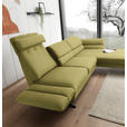 ECKSOFA  in Flachgewebe Hellgrün  279-327/176-217 cm  - Schwarz/Hellgrün, Design, Textil/Metall (279-327/176-217cm) - Dieter Knoll