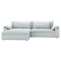 ECKSOFA  Chenille Grauweiss  - Schwarz/Grauweiss, Modern, Kunststoff/Textil (198/306cm) - Carryhome