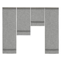KURZGARDINENSET   120/100 cm   - Grau, Basics, Textil (120/100cm)