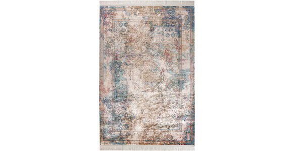 VINTAGE-TEPPICH 80/150 cm Dinah Türkis, Perlmutt  - Türkis/Perlmutt, LIFESTYLE, Textil (80/150cm) - Dieter Knoll