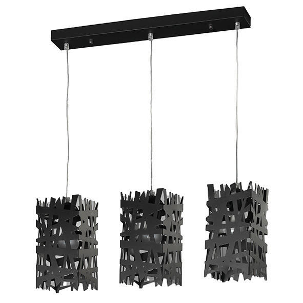 ZÁVESNÉ SVIETIDLO, 55/100 cm  - čierna, Design, kov (55/100cm)