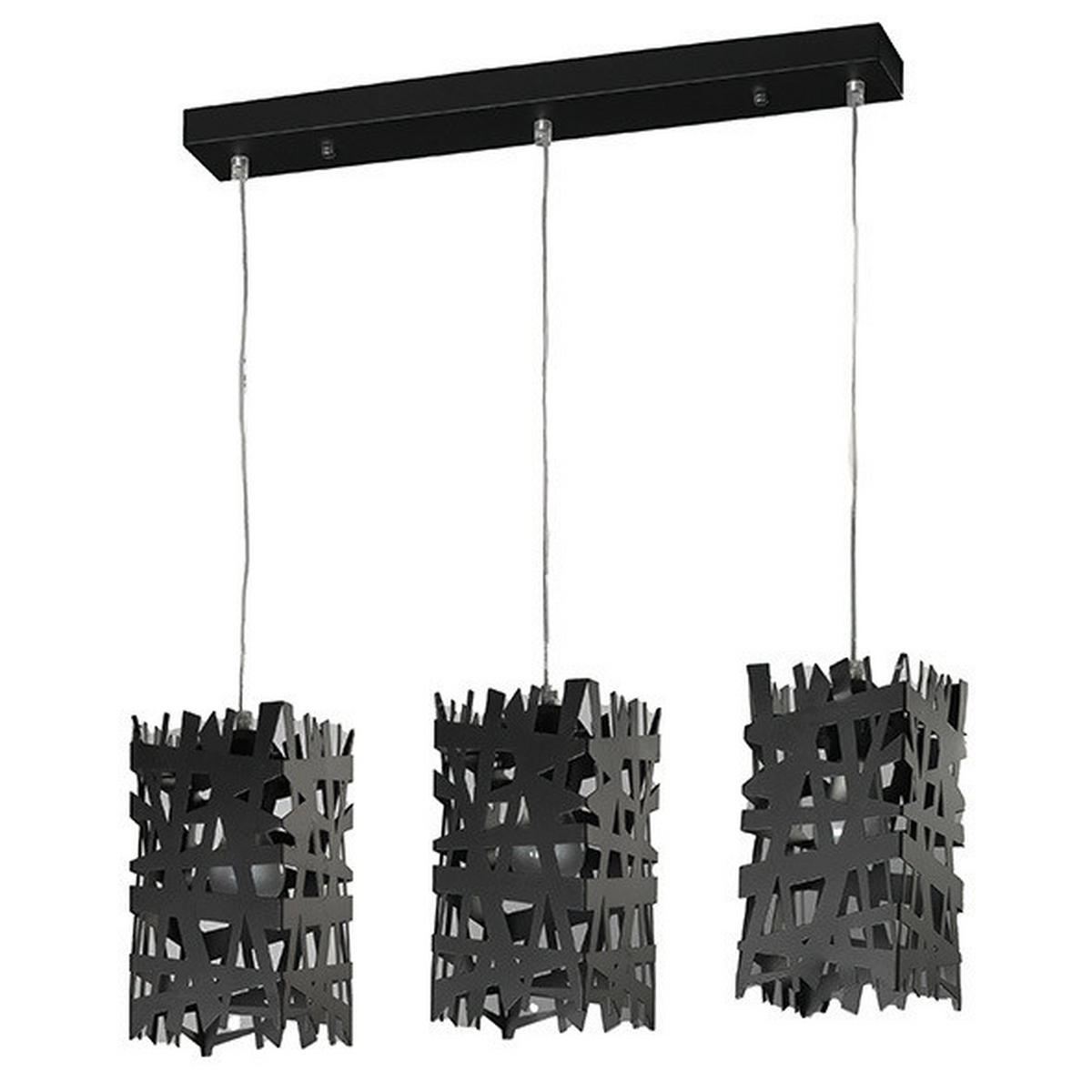 ZÁVĚSNÉ SVÍTIDLO, 55/100 cm  - černá, Design, kov (55/100cm)