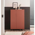 HIGHBOARD Schwarz, Rotbraun  95/134/38 cm  - Rotbraun/Schwarz, MODERN, Holzwerkstoff/Metall (95/134/38cm) - Carryhome