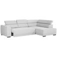 ECKSOFA Silberfarben Struktur  - Silberfarben/Schwarz, Design, Kunststoff/Textil (284/205cm) - Xora