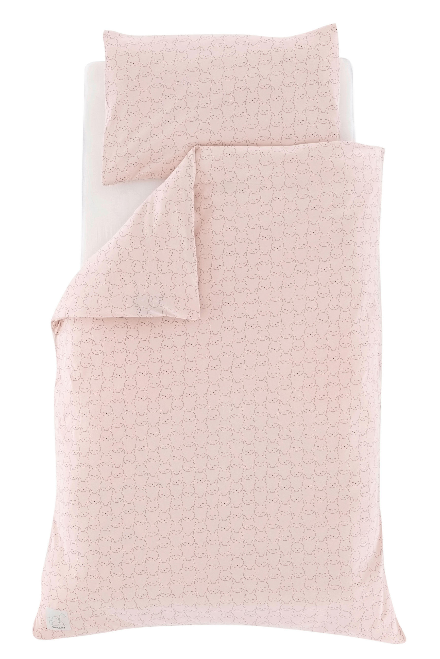 Träumeland Babybettwäsche Kuschelhause beige Beige, Altrosa 100x135 cm
