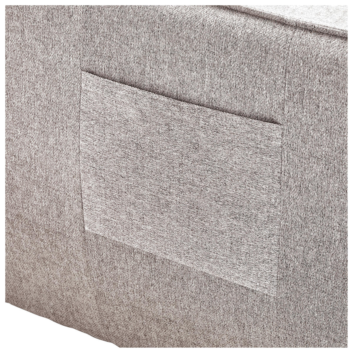 ECKSOFA Greige Flachgewebe  - Greige/Schwarz, MODERN, Kunststoff/Textil (182/237cm) - Carryhome