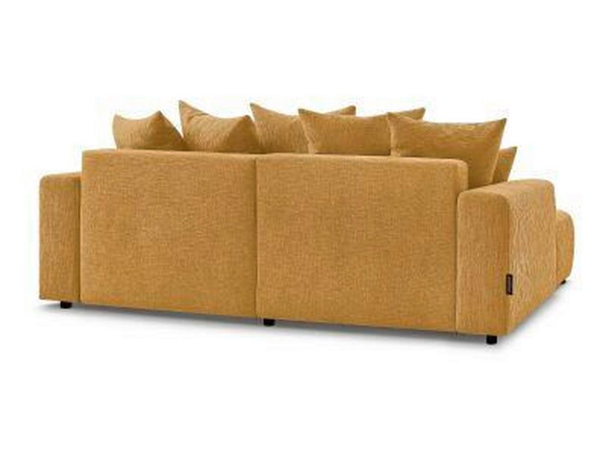 ECKSOFA Ottomane links  ATILLA Gelb Struktur  - Gelb/Schwarz, MODERN, Kunststoff/Textil (149/244cm)