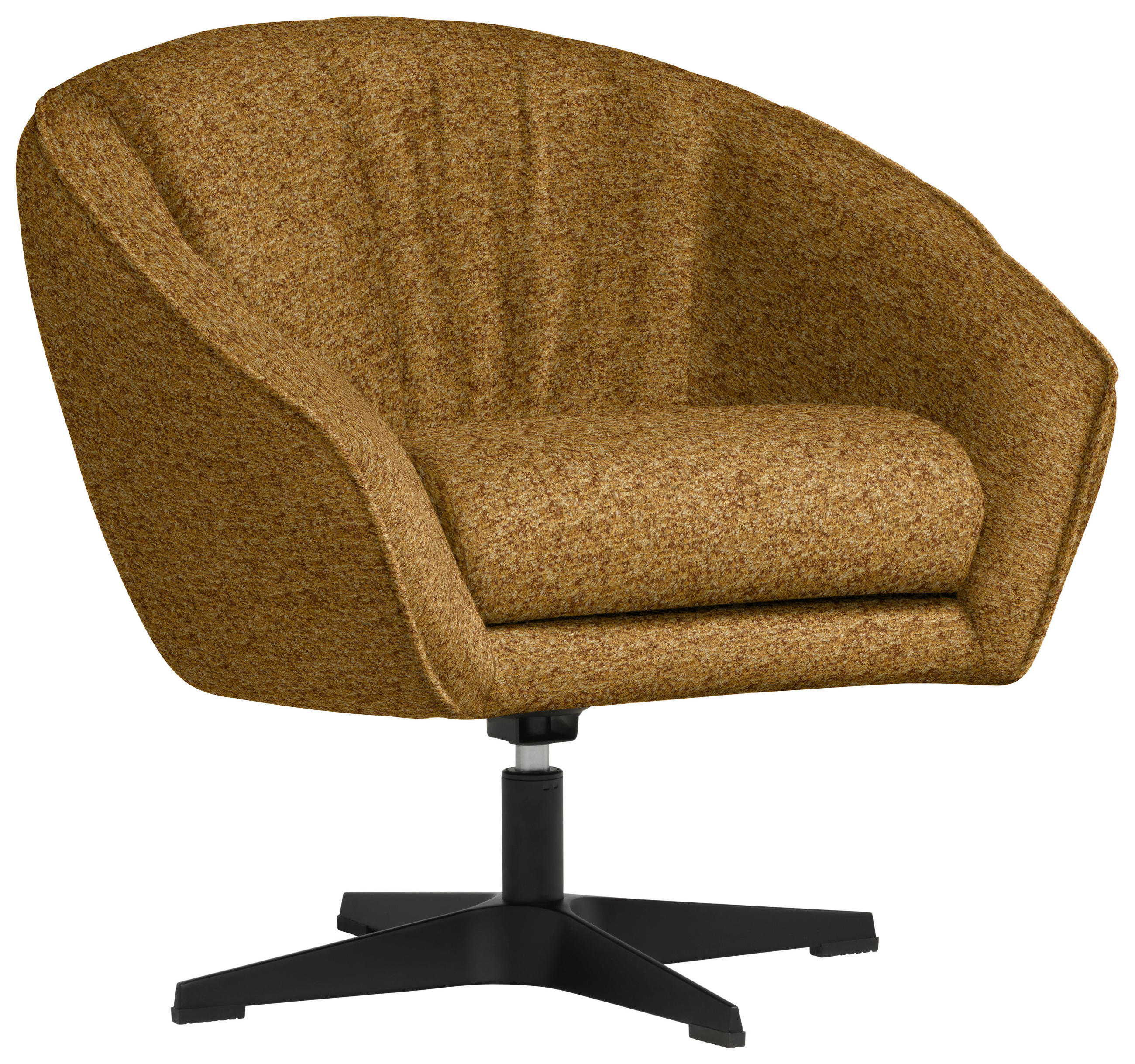 SESSEL in Bouclé Currygelb  - Currygelb/Schwarz, Design, Textil/Metall (80/78/80cm) - Stylife