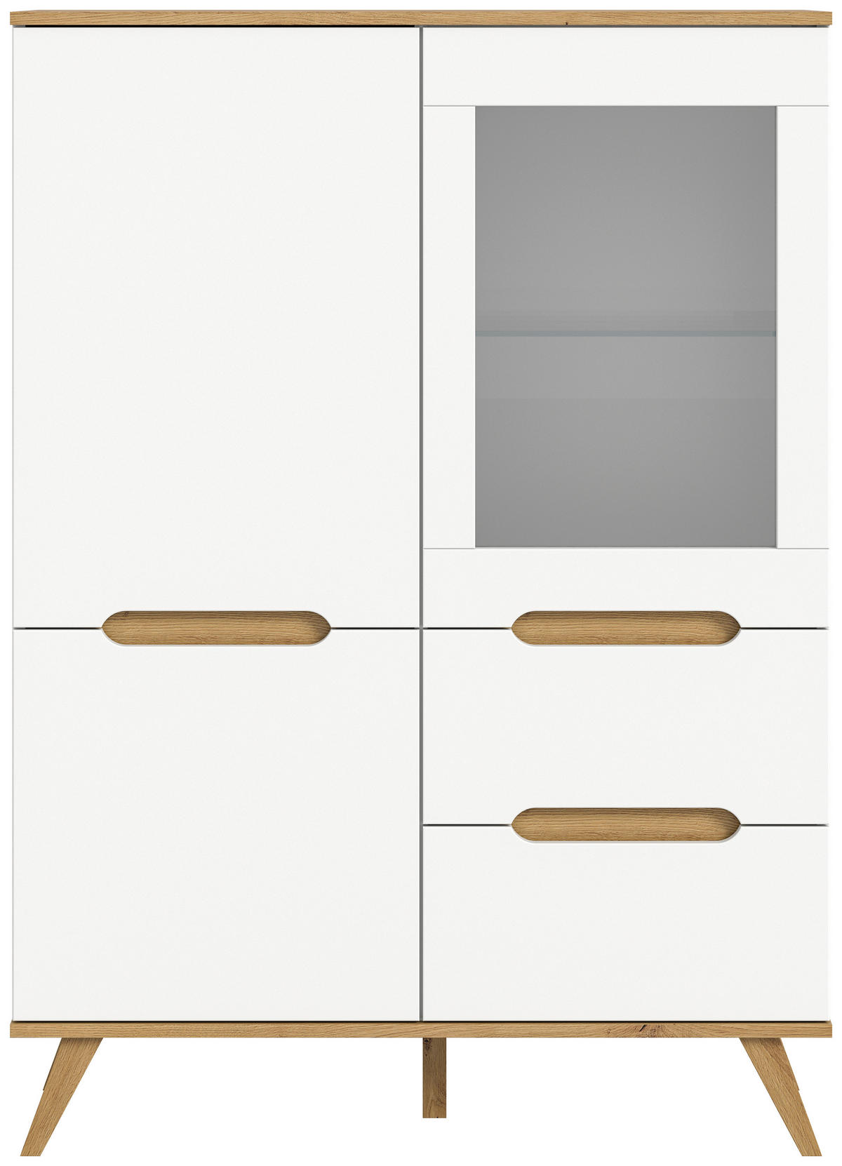HIGHBOARD  in 100/140/40 cm  - Eichefarben/Weiß, Design, Holzwerkstoff (100/140/40cm) - MID.YOU