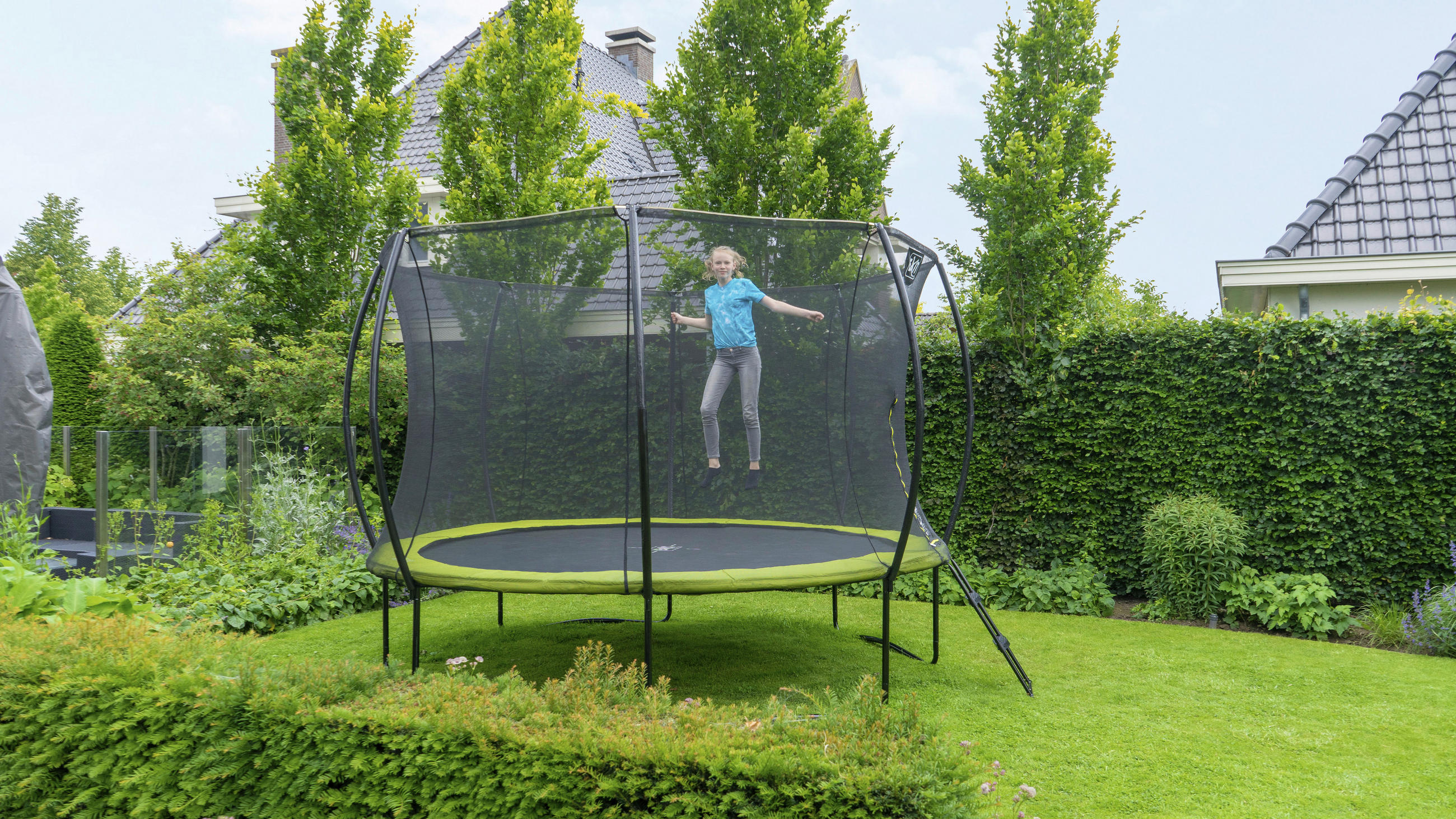 TRAMPOLIN SILHOUETTE  - Grün, KONVENTIONELL (305cm) - EXIT Toys