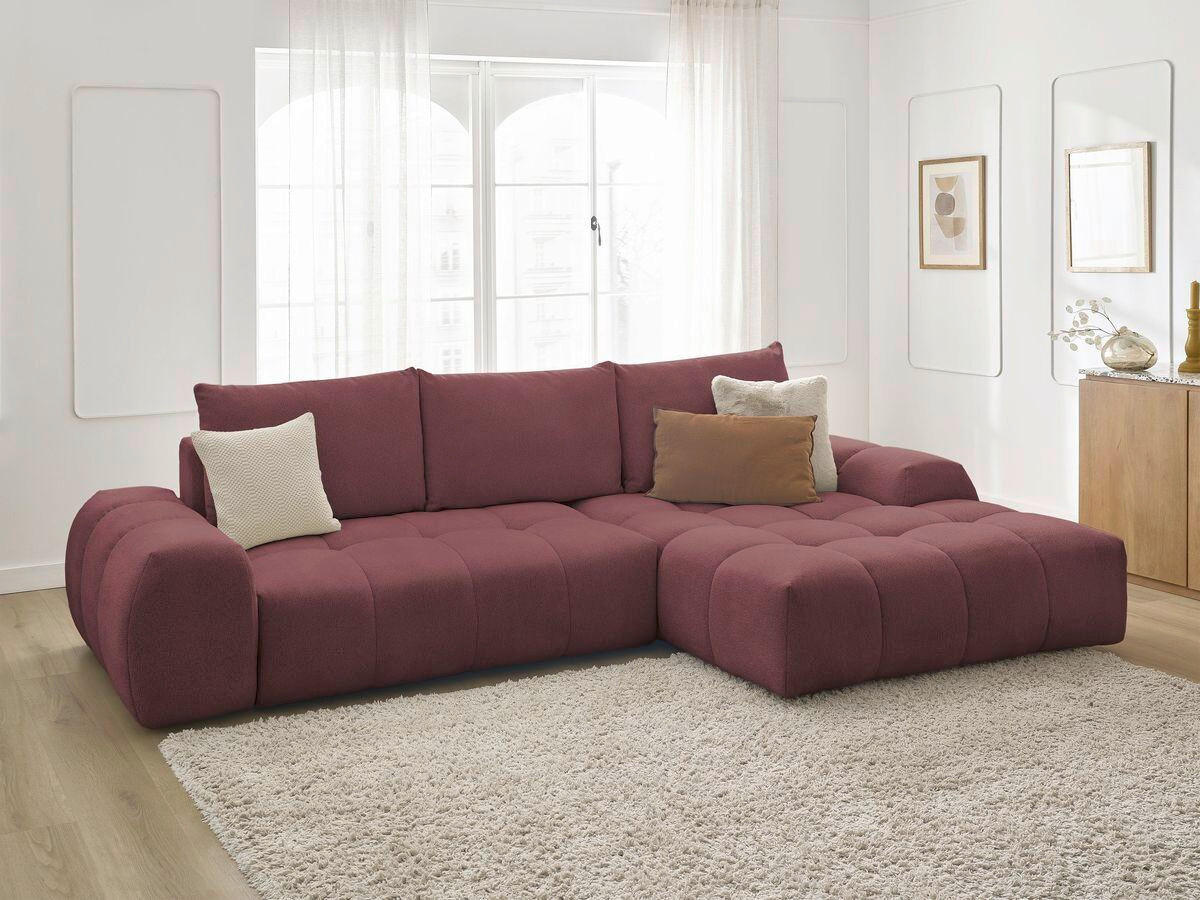 XXXLutz Eckschlafsofa Everest Rot 318x180 cm