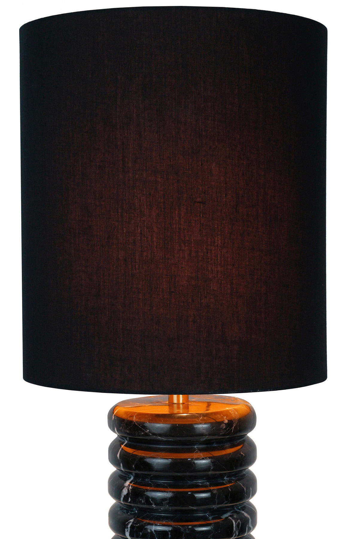 TISCHLEUCHTE 14/65/14 cm   - Schwarz, Design, Textil/Stein (14/65/14cm) - P & B