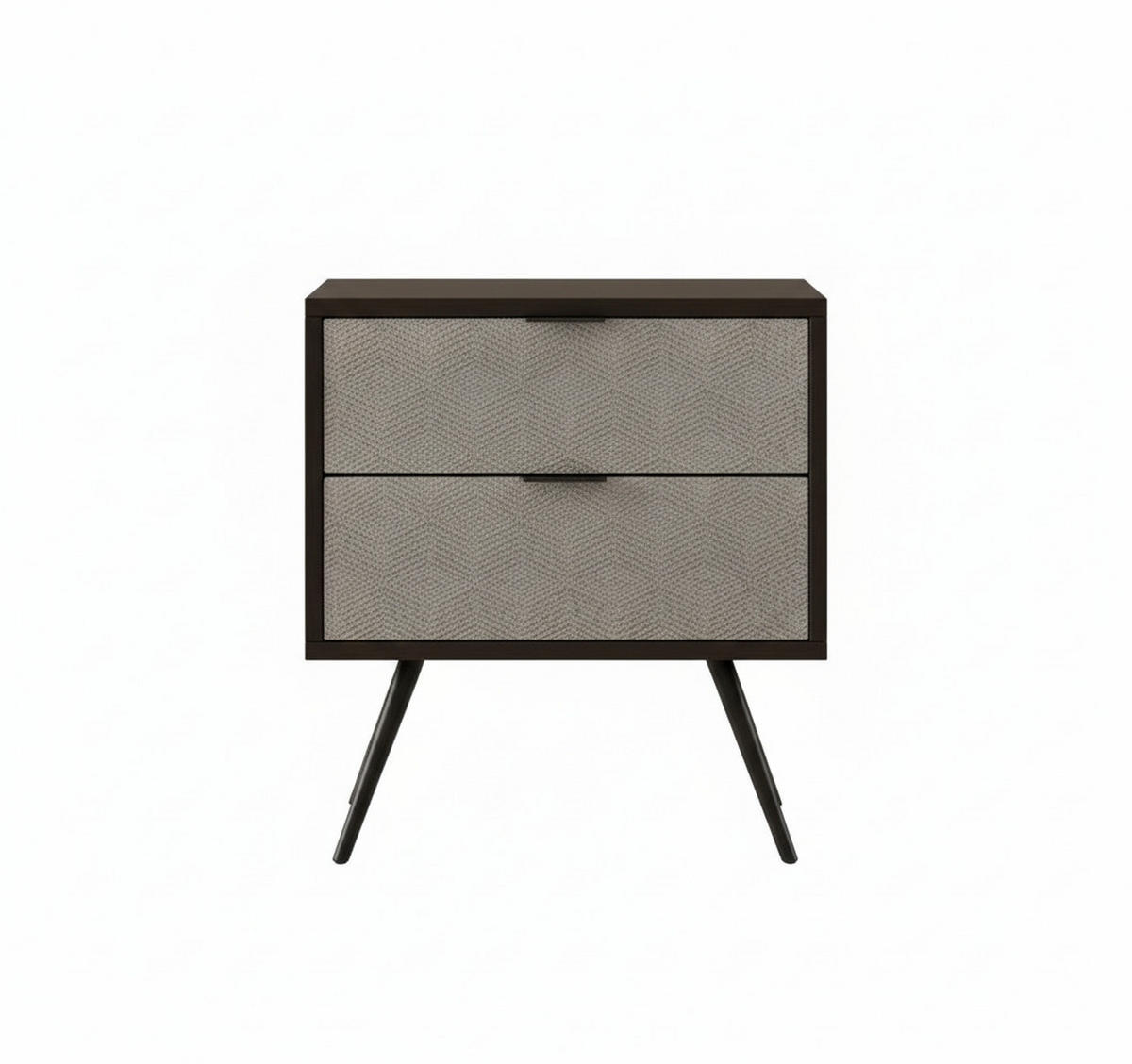 NACHTKÄSTCHEN 40/50/35 cm  in Hartholz Mangoholz Walnussfarben  - Walnussfarben/Schwarz, MODERN, Holz/Holzwerkstoff (40/50/35cm) - MID.YOU