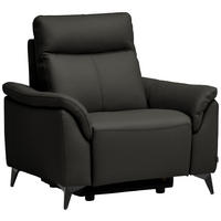 SESSEL in Echtleder Mokka  - Schwarz/Mokka, Design, Leder/Metall (107/105/98cm) - Belluti